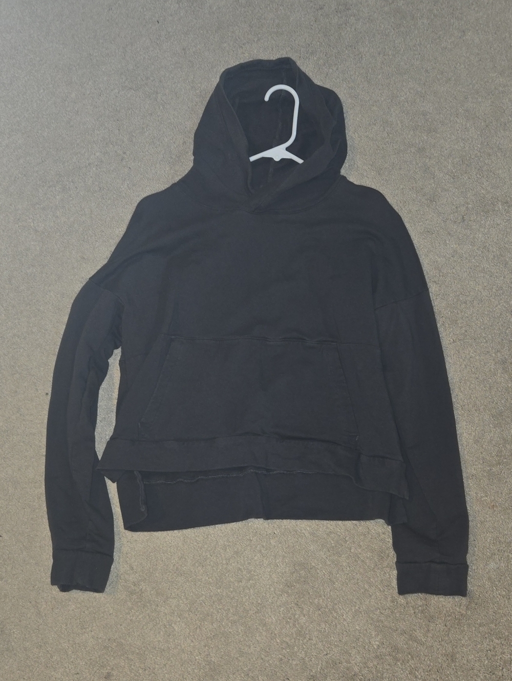 FLX Dark Gray Cropped Hooded Women's Sweater